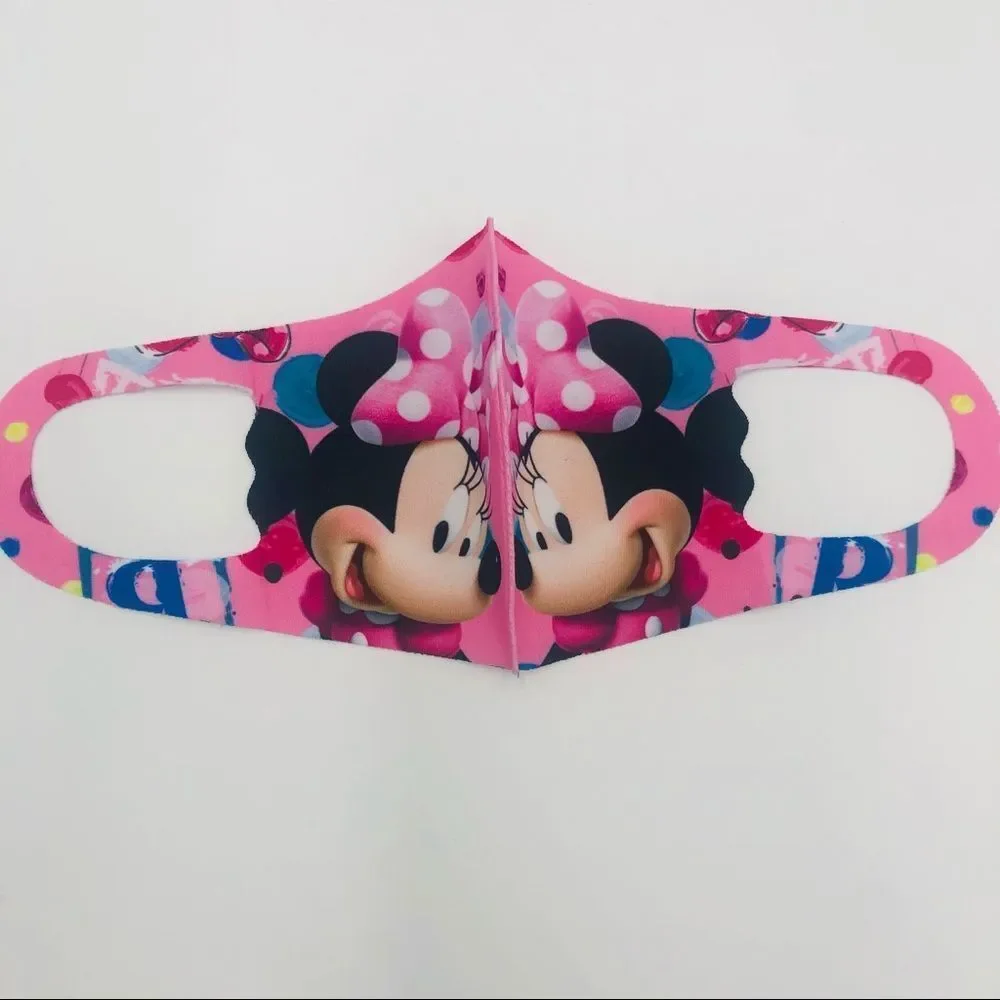 Brand New Kids Minnie Mouse Pink Reusable Face Mask Material Ice‎ Silk
